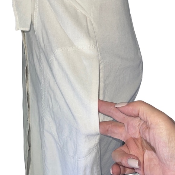 Maeve -Anthropologie Elspeth linen white dress. Size 0. So flattering - Picture 8 of 16